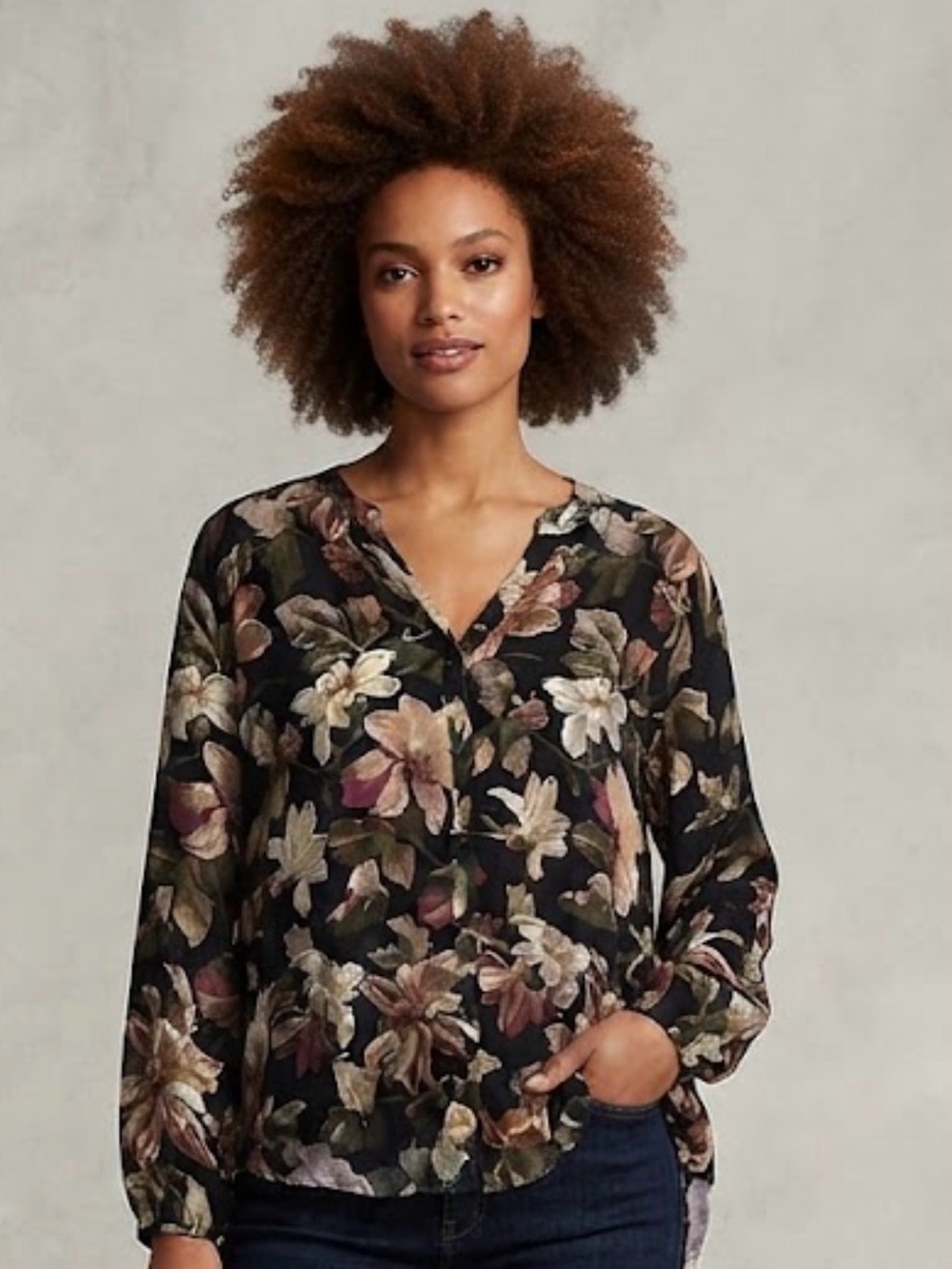 Dark Moody Romantic Boho Floral Well Worn 3X Blouse Dark Academia NEW NWT